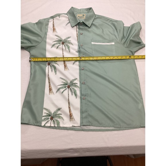 Royaura Hawaiian Men's Shirt XL Palm Tree Print Button Down Short Sleeve Resort - Picture 5 of 6